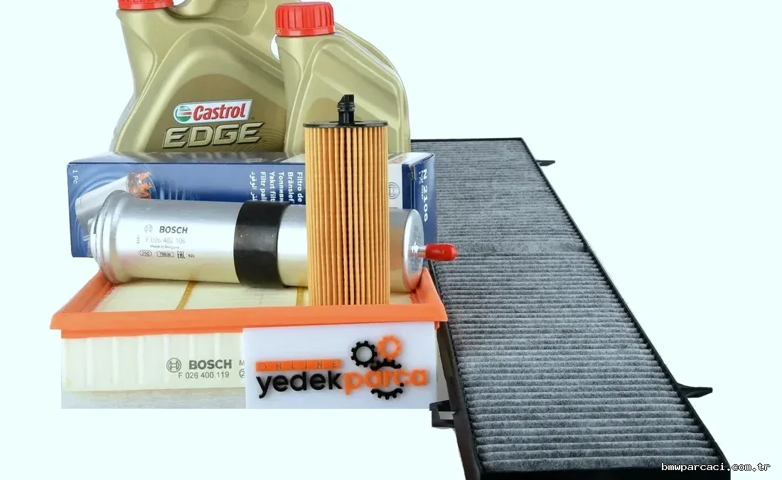 Bmw E87 Kasa 120d N47 Motor Periyodik Bakım Filtre Seti Bosch Marka Castrol 5w30 Yağ - BOSCH - BOS.F026407123 / BOS.F026