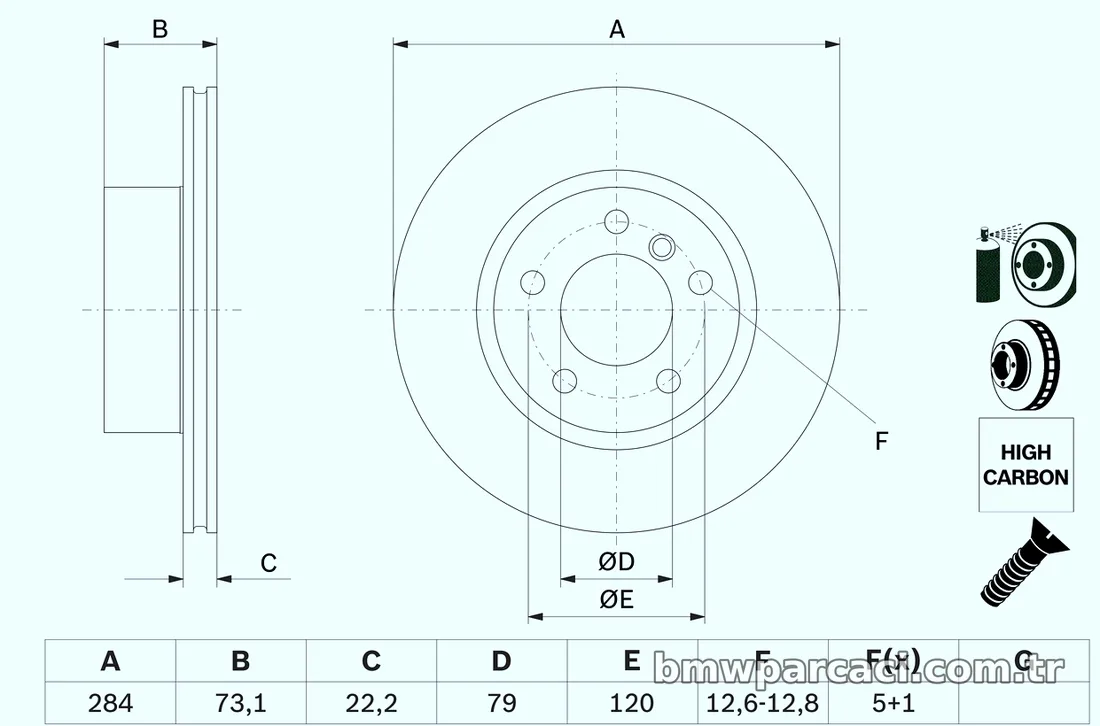 BOSCH 0986479213 Fren Disk Ayna - BOSCH - 0986479213