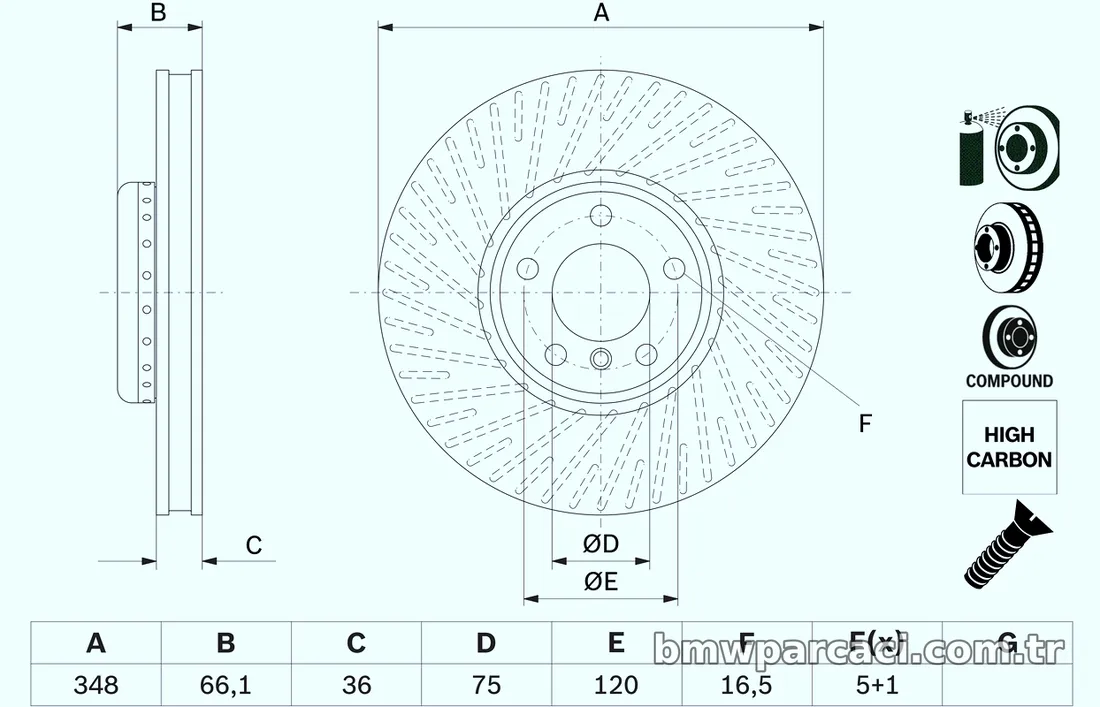 BOSCH 0986479E19 Fren Disk Ayna - BOSCH - 0986479E19