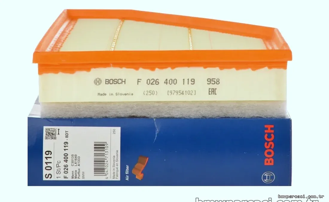 BOSCH F026400119 | BMW E92 Hava Filtresi N47-N47n - BOSCH - BOS.F026400119 ,2