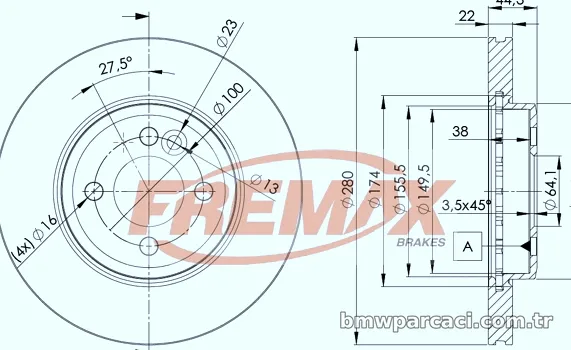 FREMAX BD2893 Fren Disk Ayna - FREMAX - BD2893