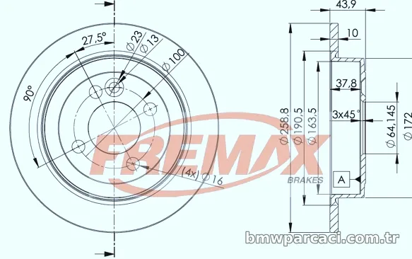 FREMAX BD8571 Fren Disk Ayna - FREMAX - BD8571