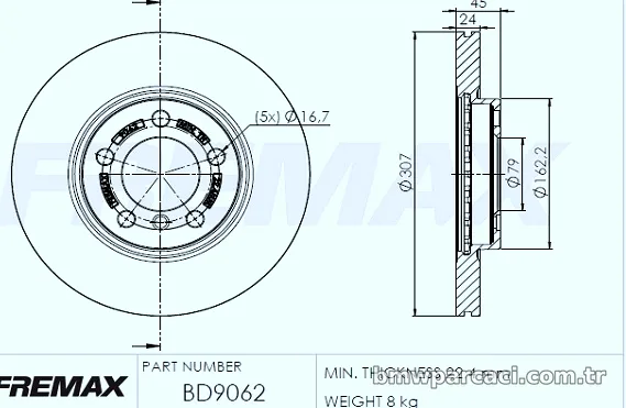 FREMAX BD9062 Fren Disk Ayna - FREMAX - BD9062