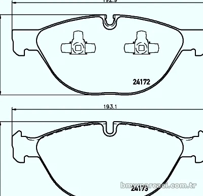 HELLA PAGID 8DB355012661 Fren Disk Balata - HELLA PAGID - 8DB355012661