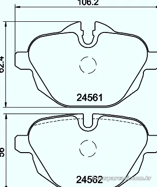 HELLA PAGID 8DB355013921 Fren Disk Balata - HELLA PAGID - 8DB355013921