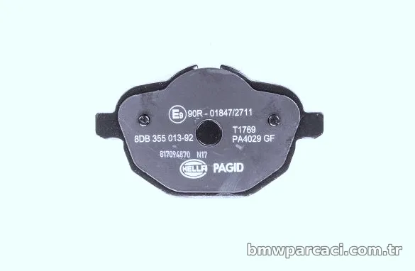 HELLA PAGID 8DB355013921 Fren Disk Balata - HELLA PAGID - 8DB355013921