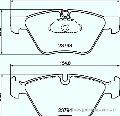 HELLA PAGID 8DB355015031 Fren Disk Balata - HELLA PAGID - 8DB355015031