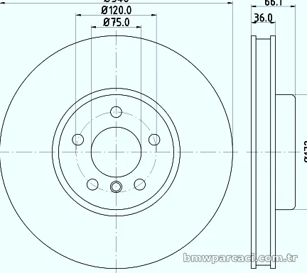 HELLA PAGID 8DD355119261 Fren Disk Ayna - HELLA PAGID - 8DD355119261