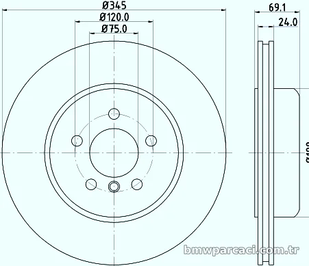 HELLA PAGID 8DD355119281 Fren Disk Ayna - HELLA PAGID - 8DD355119281
