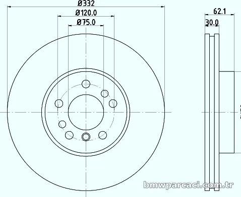 HELLA PAGID 8DD355127631 Fren Disk Ayna - HELLA PAGID - 8DD355127631