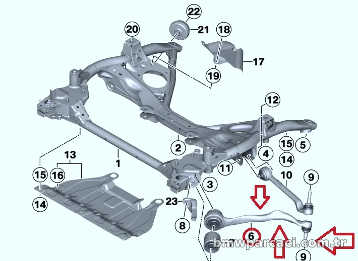 LEMFORDER 3694001 | Bmw 3 Serisi F30 Kasa Ön Sağ Üst Salıncak Kolu F20 F30 F32 F34 F36 - LEMFORDER - LEM.3694001