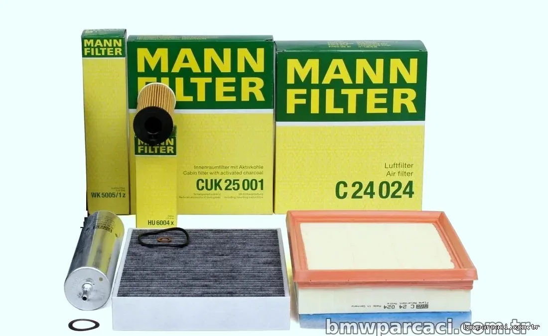 Bmw F30 LCI Kasa 318d Periyodik Bakım Filtre Seti Mann Marka - MANN - MAN.C24024 / MAN.CUK25001 / MAN.HU6014-1Z / MAN.WK