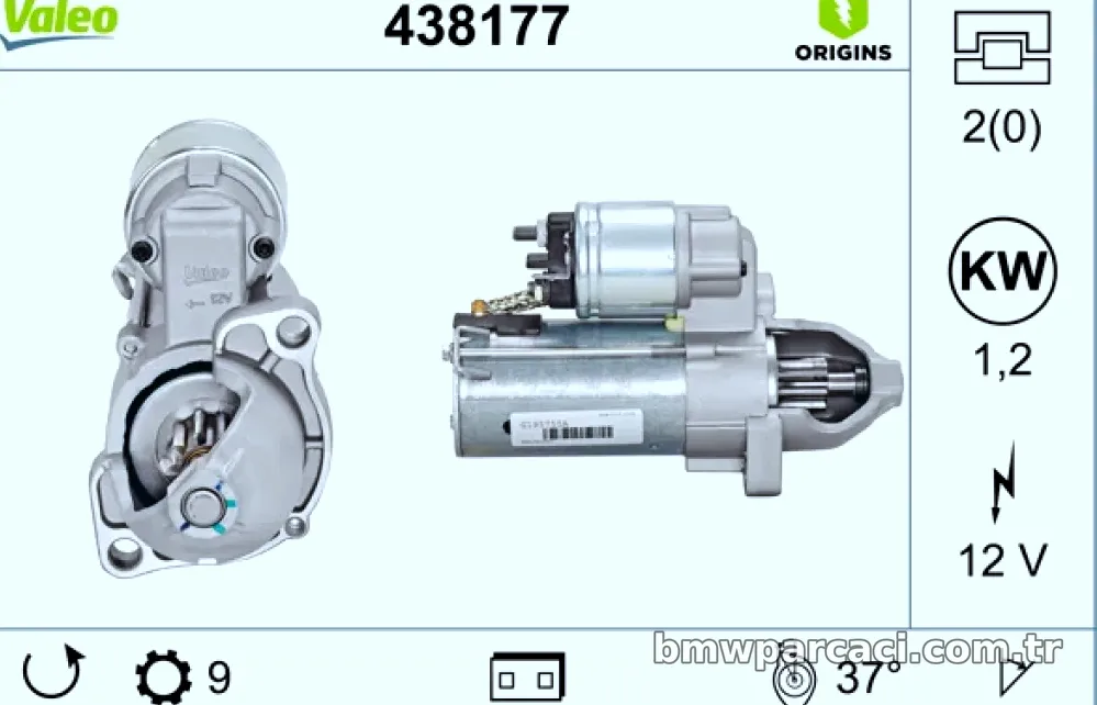 MARS MOTORU 12V 9 DIS BMW - Valeo - VALEO 438177