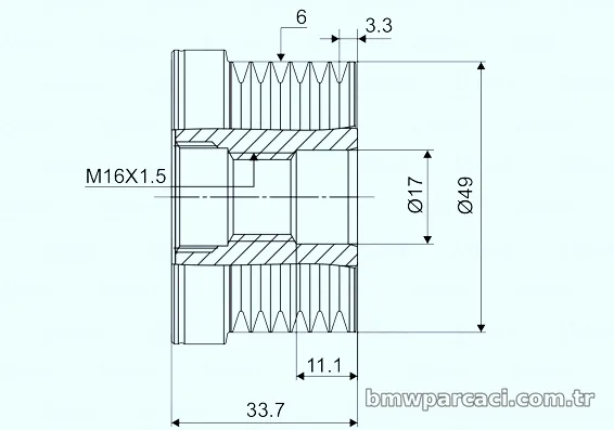 VALEO 588036 Alternatör Kasnağı - VALEO - 588036
