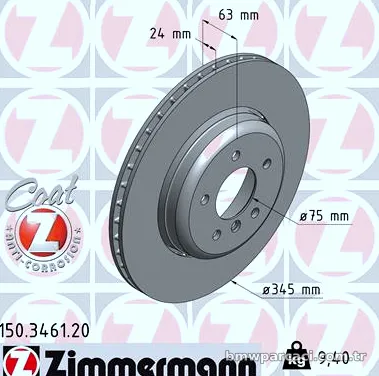 ZIMMERMANN 150346120 Fren Disk Ayna - ZIMMERMANN - 150346120