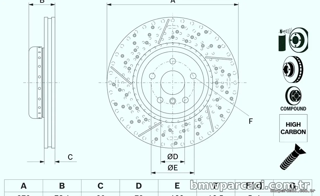 BOSCH 0986479E10 Fren Disk Ayna - BOSCH - 0986479E10