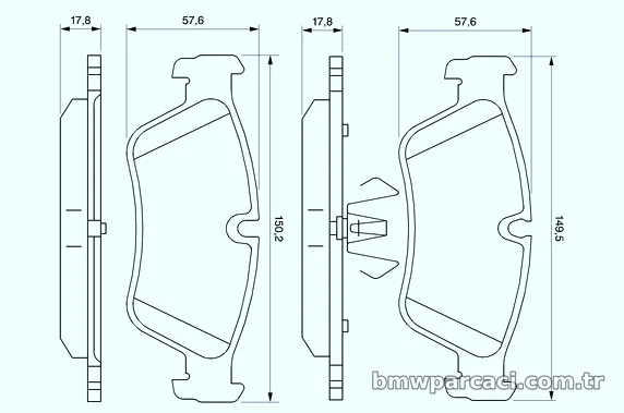 BOSCH 0986494096 Fren Disk Balata - BOSCH - 0986494096
