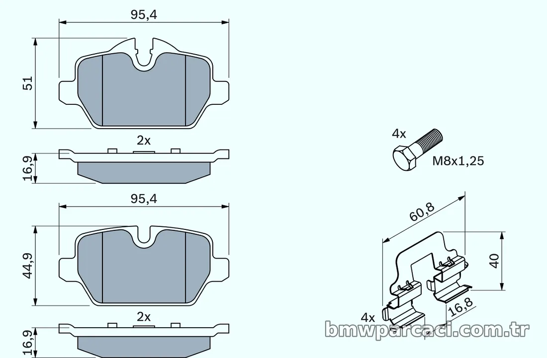 BOSCH 0986494269 Fren Disk Balata - BOSCH - 0986494269