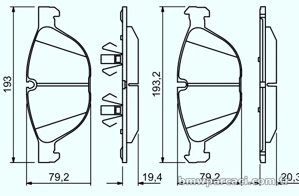 BOSCH 0986494307 Fren Disk Balata - BOSCH - 0986494307
