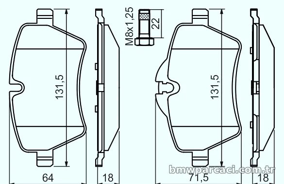 BOSCH 0986494489 Fren Disk Balata - BOSCH - 0986494489