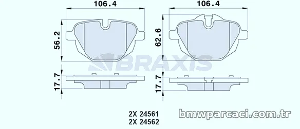 BRAXIS AA0170 Fren Disk Balata - BRAXIS - AA0170
