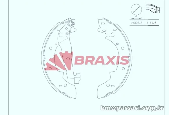 BRAXIS AC0122 Fren Pabuçlu Balata