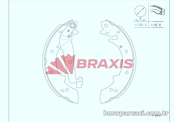 BRAXIS AC0122 Fren Pabuçlu Balata - BRAXIS - AC0122