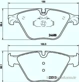 BREMBO P06074 Fren Disk Balata - BREMBO - P06074