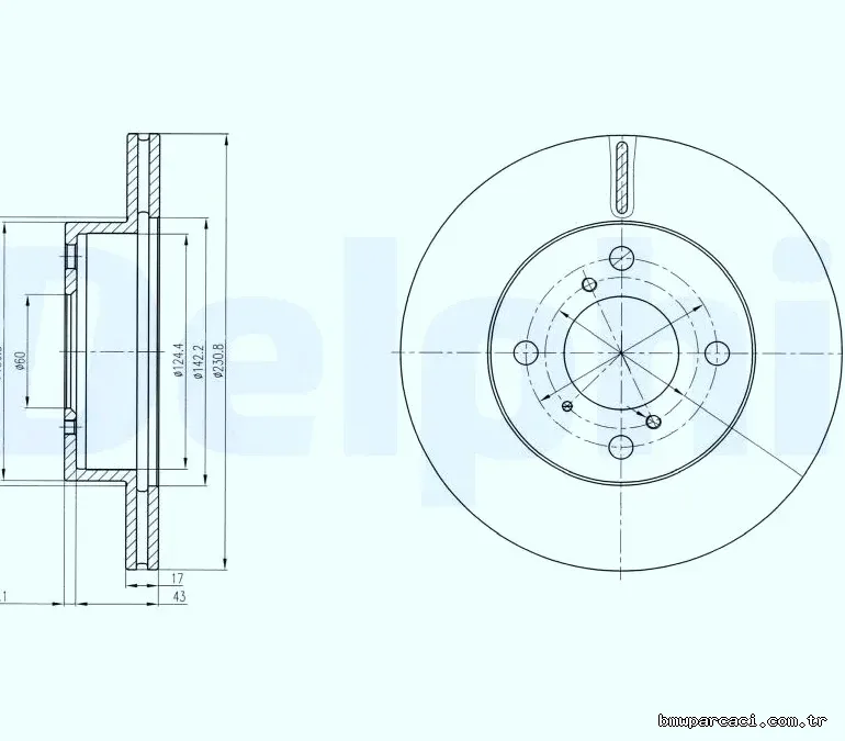 DELPHI BG3499 Fren Disk Ayna - DELPHI - BG3499