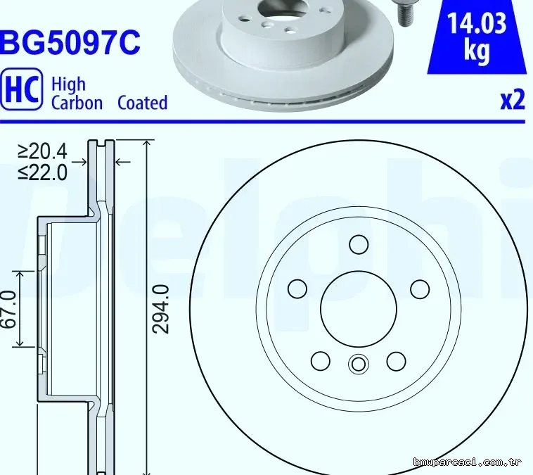 DELPHI BG5097C Fren Disk Ayna - DELPHI - BG5097C