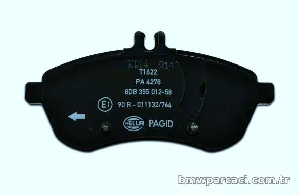 HELLA PAGID 8DB355012581 Fren Disk Balata - HELLA PAGID - 8DB355012581