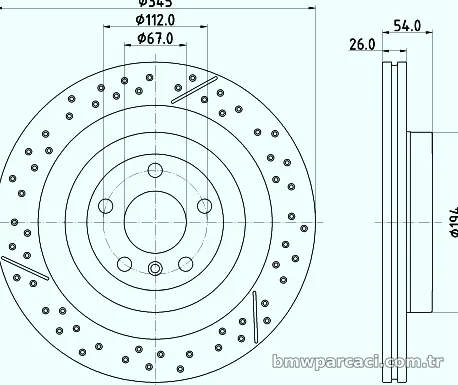 HELLA PAGID 8DD355132461 Fren Disk Ayna - HELLA PAGID - 8DD355132461
