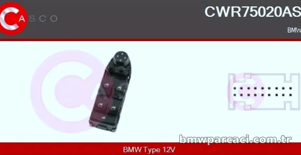 CAM ACMA ANAHTARI SOL DORTLU KARARTMALI KATLAMALI AYNA SIYAH CERCEVELI BMW E90 E91 - Kraw - KRAW AN-3514A