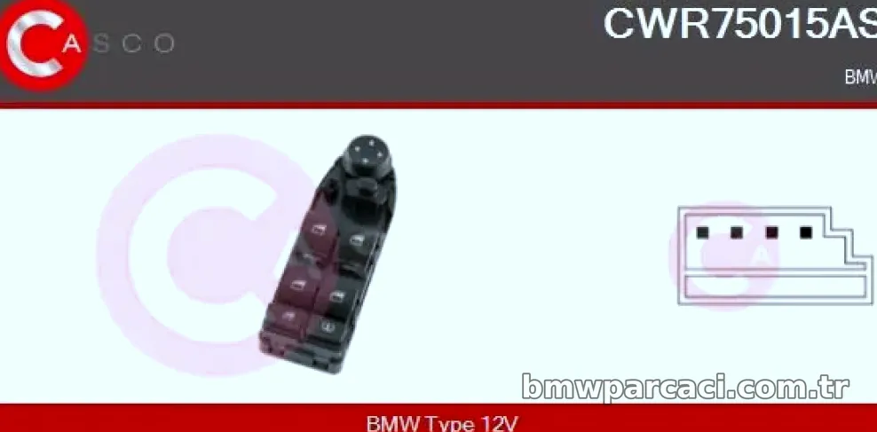 CAM ACMA ANAHTARI SOL DORTLU PERDELI KATLANMAZ BMW E60 08 10 - Kraw - KRAW AN-3512B