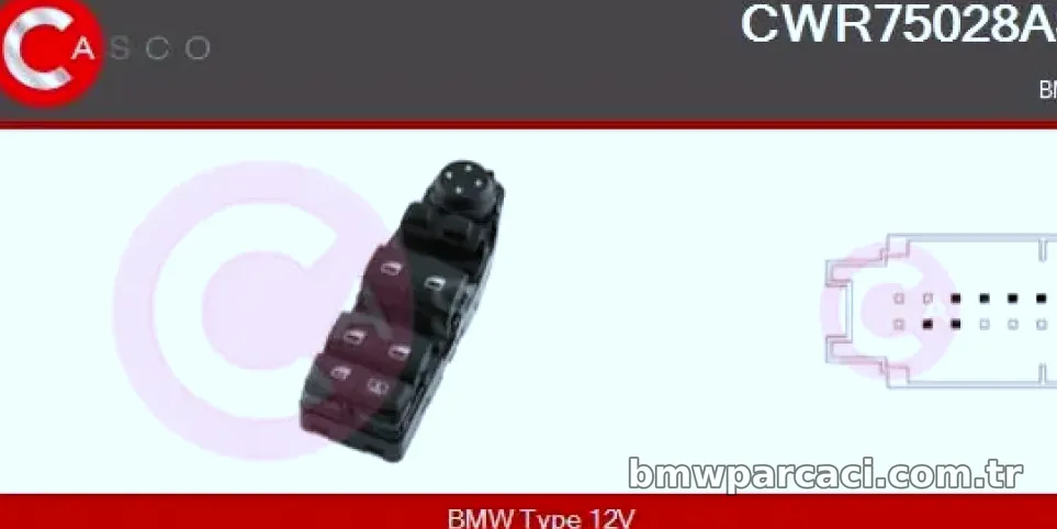 CAM ACMA ANAHTARI SOL PERDELI KATLANIR BMW F01 F02 F07 - Kraw - KRAW AN-3522