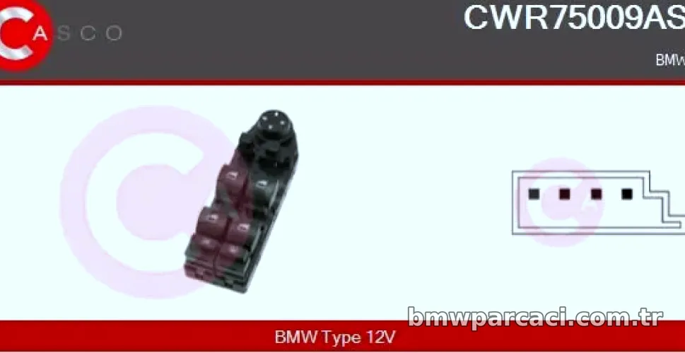 CAM ANAHTARI BMW E60 E61 03>08 SOL PERDELI AYNA KATLAMALI - Kraw - KRAW AN-3510C
