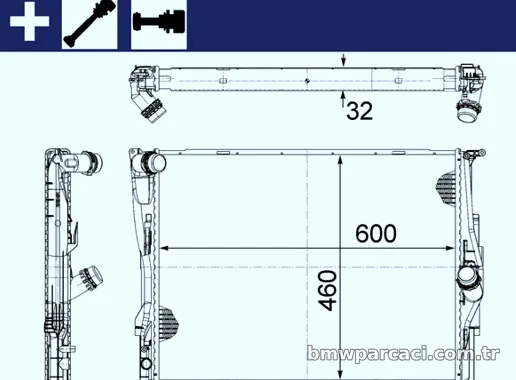 MAHLE CR1087000S Su Radyatörü - MAHLE - CR1087000S
