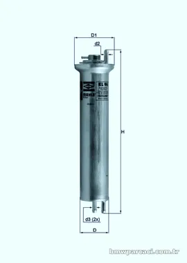 MAHLE KL96 Yakıt Filtresi - MAHLE - KL96