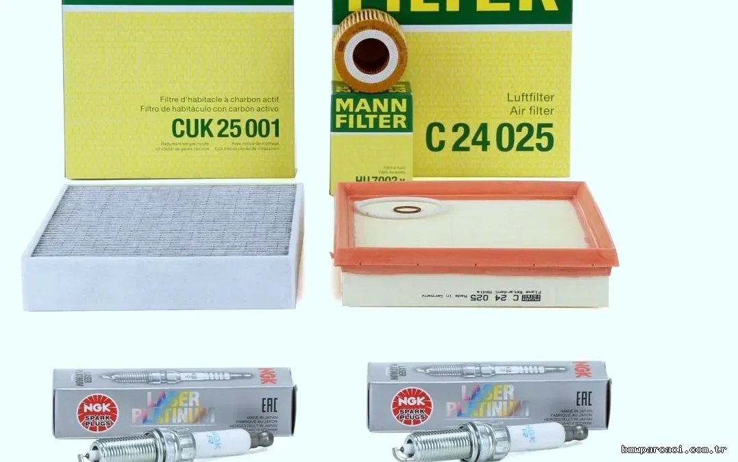 Bmw F20 Kasa 116i Periyodik Bakım Filtre Seti Bujili - MANN - MAN.HU7003X / MAN.C24025 / MAN.CUK25001 / NGK.91530 / NGK.