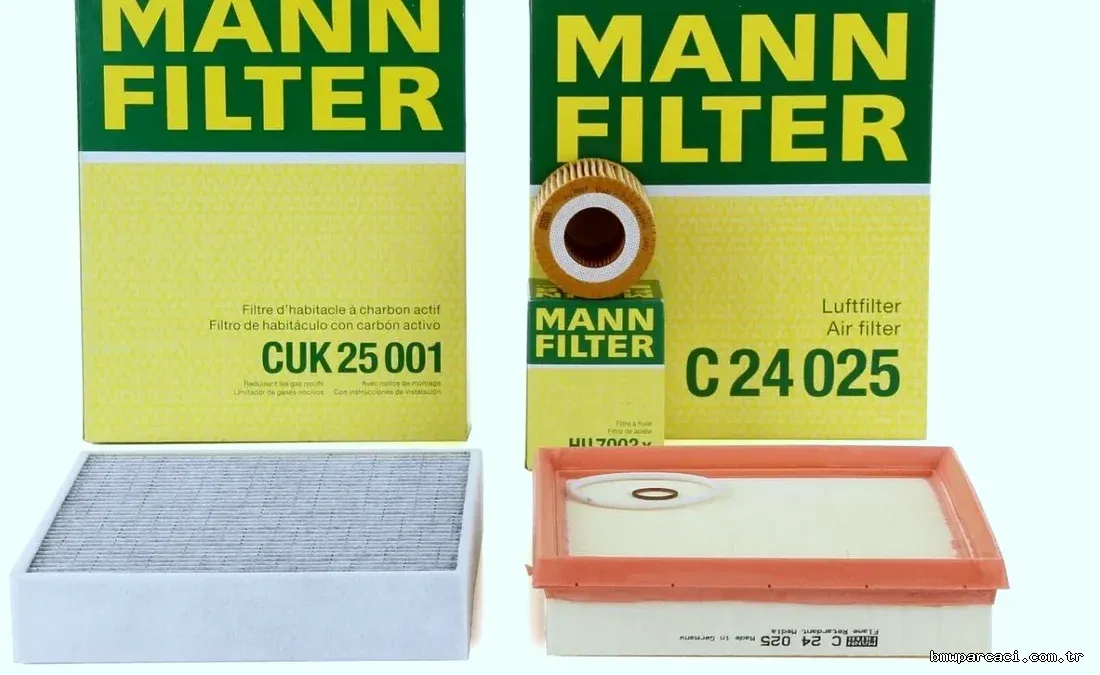 Bmw F30 Kasa 320i Periyodik Bakım Filtre Seti Karter Tapalı Mann Marka - MANN - MAN.HU7003X / MAN.C24025 / MAN.CUK25001