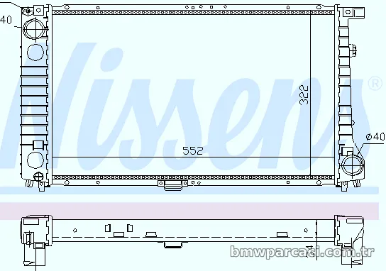 NISSENS 60744A Su Radyatörü - NISSENS - 60744A
