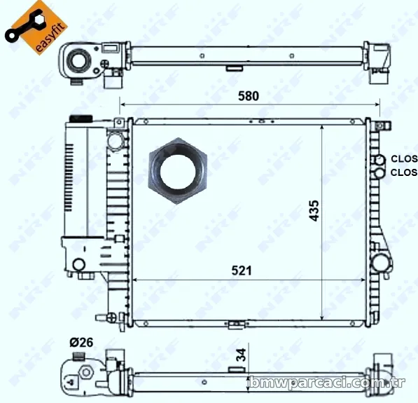NRF 58247 Su Radyatörü - NRF - 58247