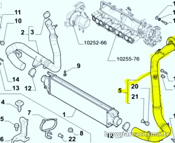 ORJINAL Turbo Radyatör Hortumu 51780451 - ORJINAL