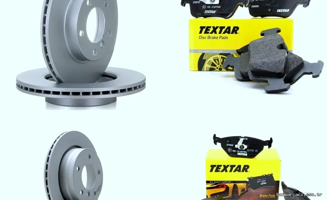 Bmw E46 Kasa 320i Ön Ve Arka Fren Disk Balata Seti - TEXTAR - FER.DDF258 / TEX.2328702 / TEX.2193402 / FER.DDF831