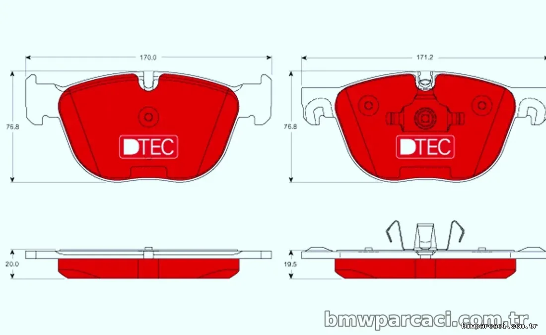 TRW GDB1726DTE Fren Disk Balata - TRW - GDB1726DTE