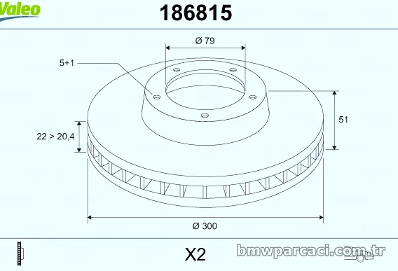 VALEO 186815 Fren Disk Ayna - VALEO - 186815